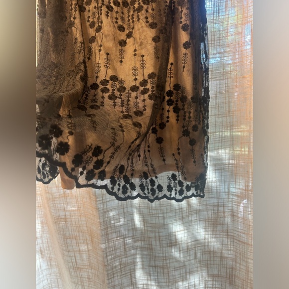 Worth the Wait Black and Nude Lace Tank Top. - Picture 4 of 10